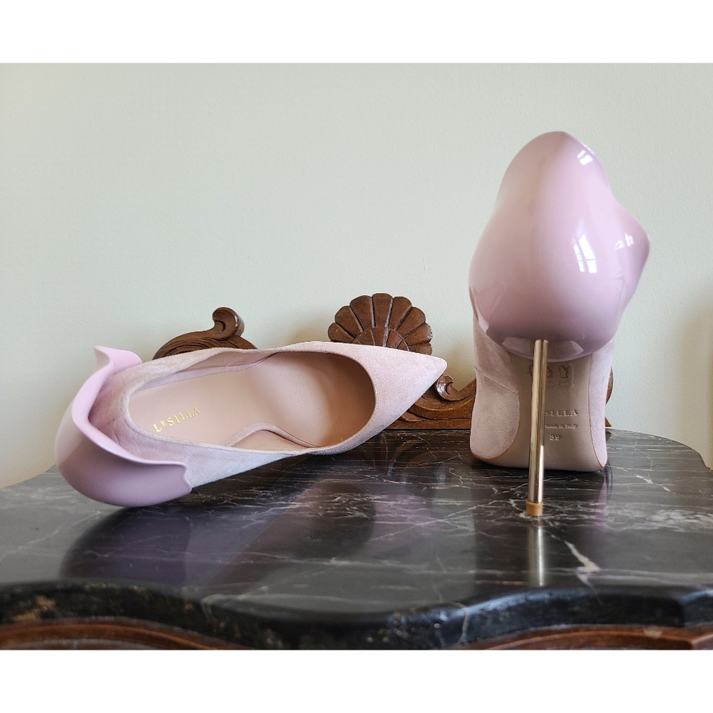 ❤️ Le Silla Petalo 100 blush pink suede macaron 39 - Picture 6 of 12